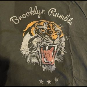 John Varvatos Men’s Short Sleeve Brooklyn Rumble Graphic Raw Edge Crew T-Shirt
